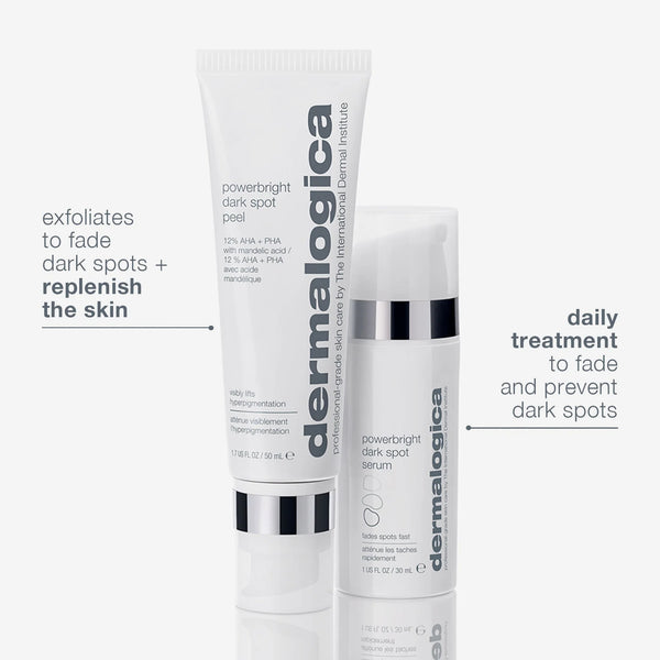 Dermalogica South Africa's Powerbright Dark Spot Peel 50ml targets dark spots, tackles hyperpigmentation, and helps replenish skin for a brighter complexion.