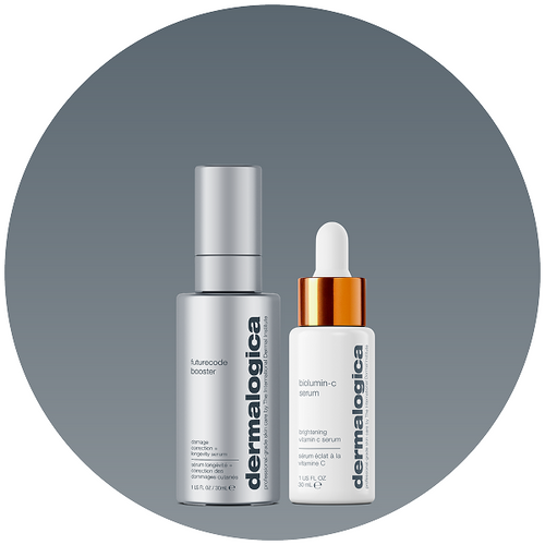 boost brighness: FutureCode Booster + BioLumin-C Serum