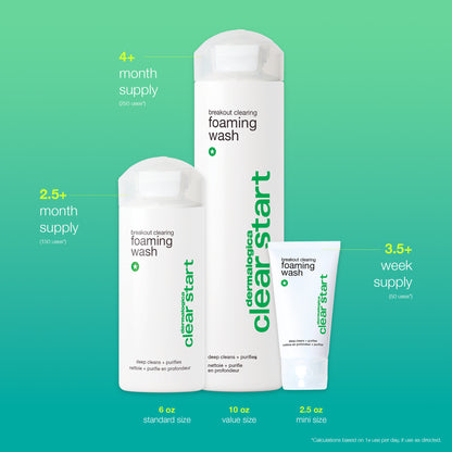 breakout clearing foaming wash